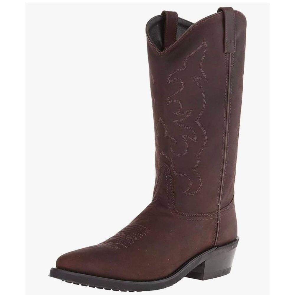 Old West Mens Stitched Cowboy Western Boots